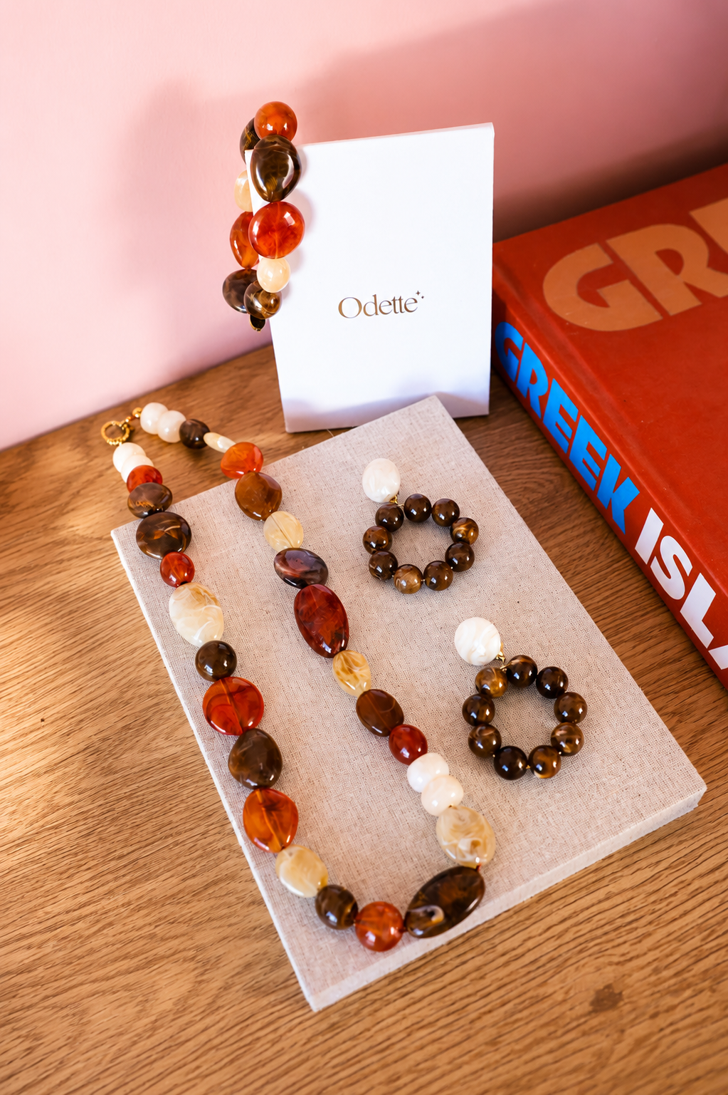 Boucles Gigi – Crème et Marron