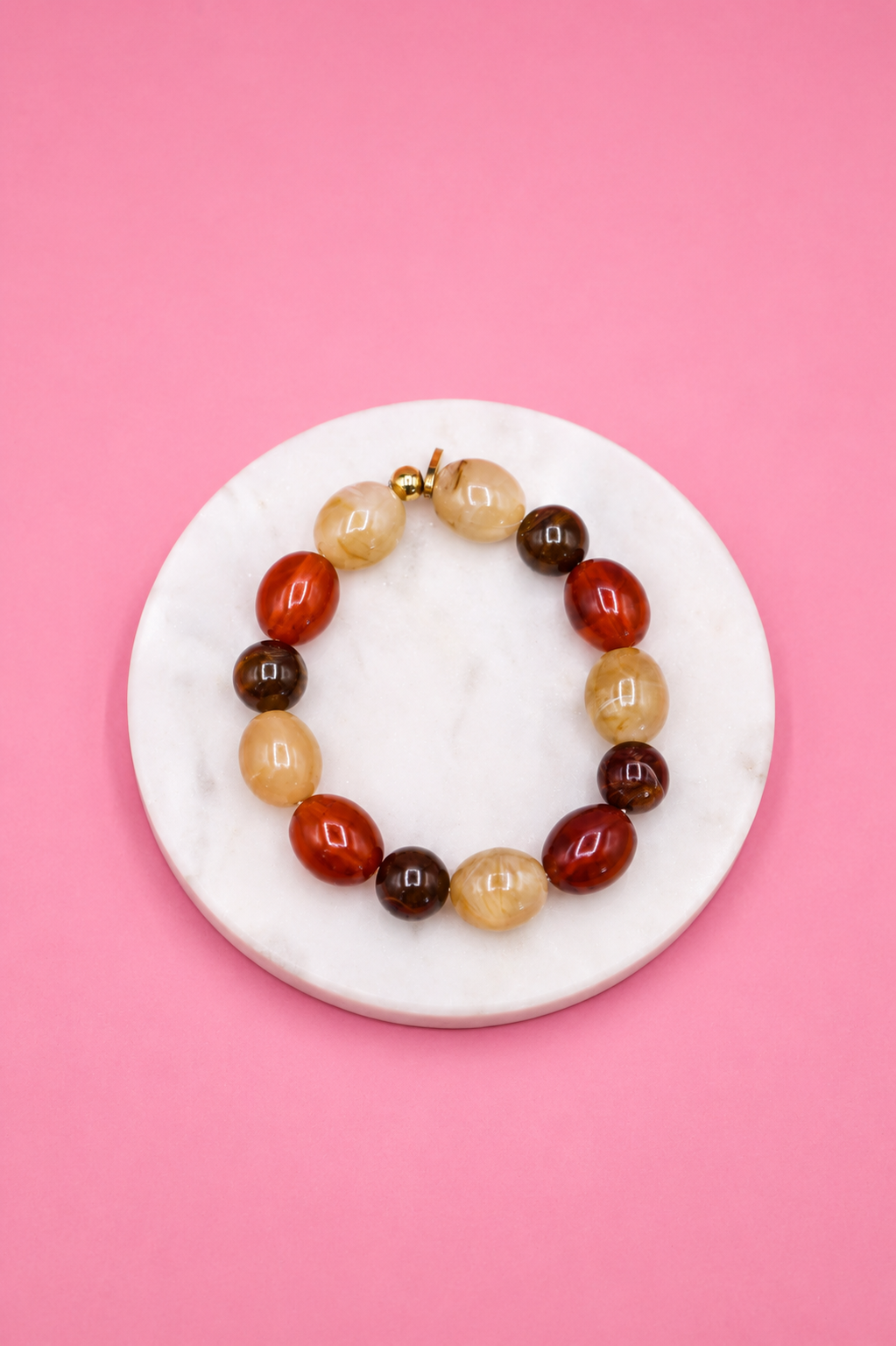 Bracelet Giovanna - Marron, Beige et Ambre