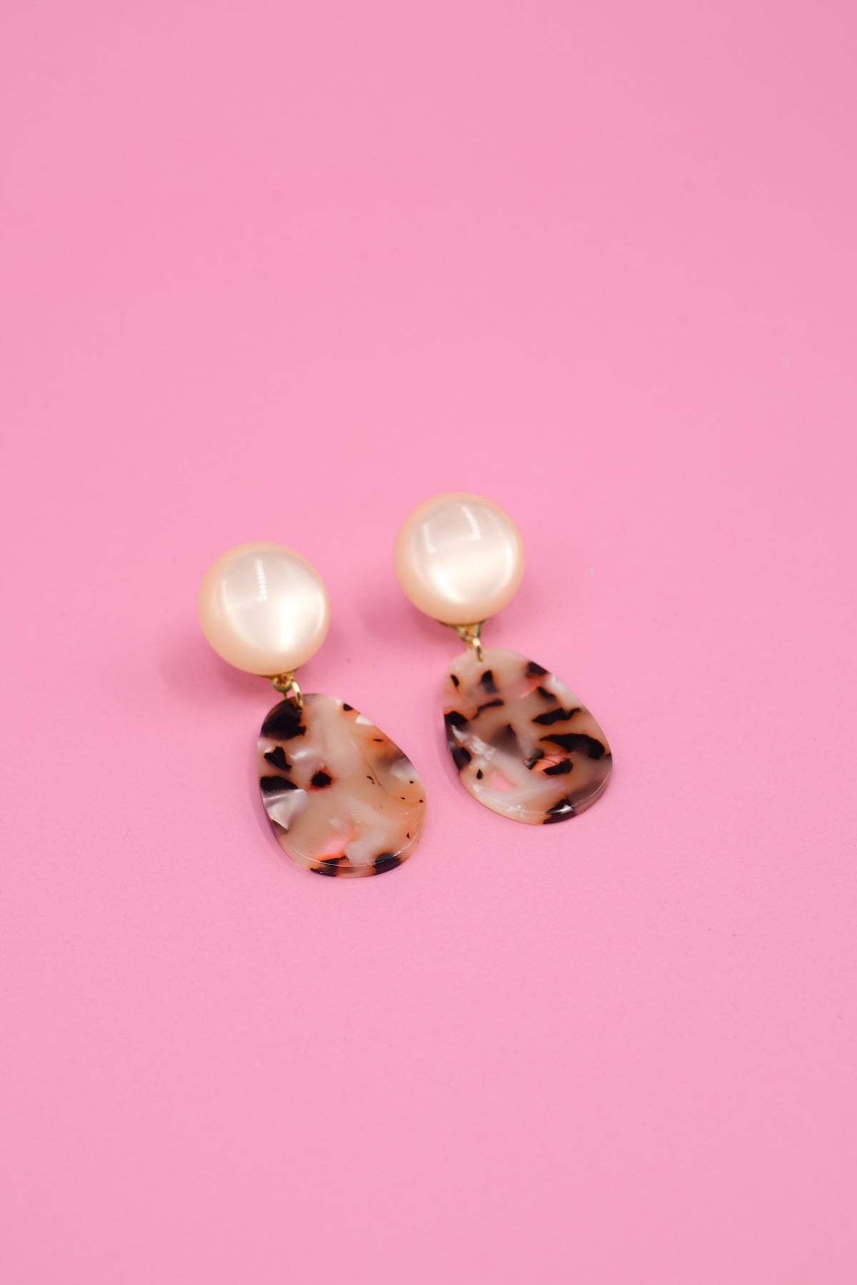 Boucles Alba - Beige et Écaille