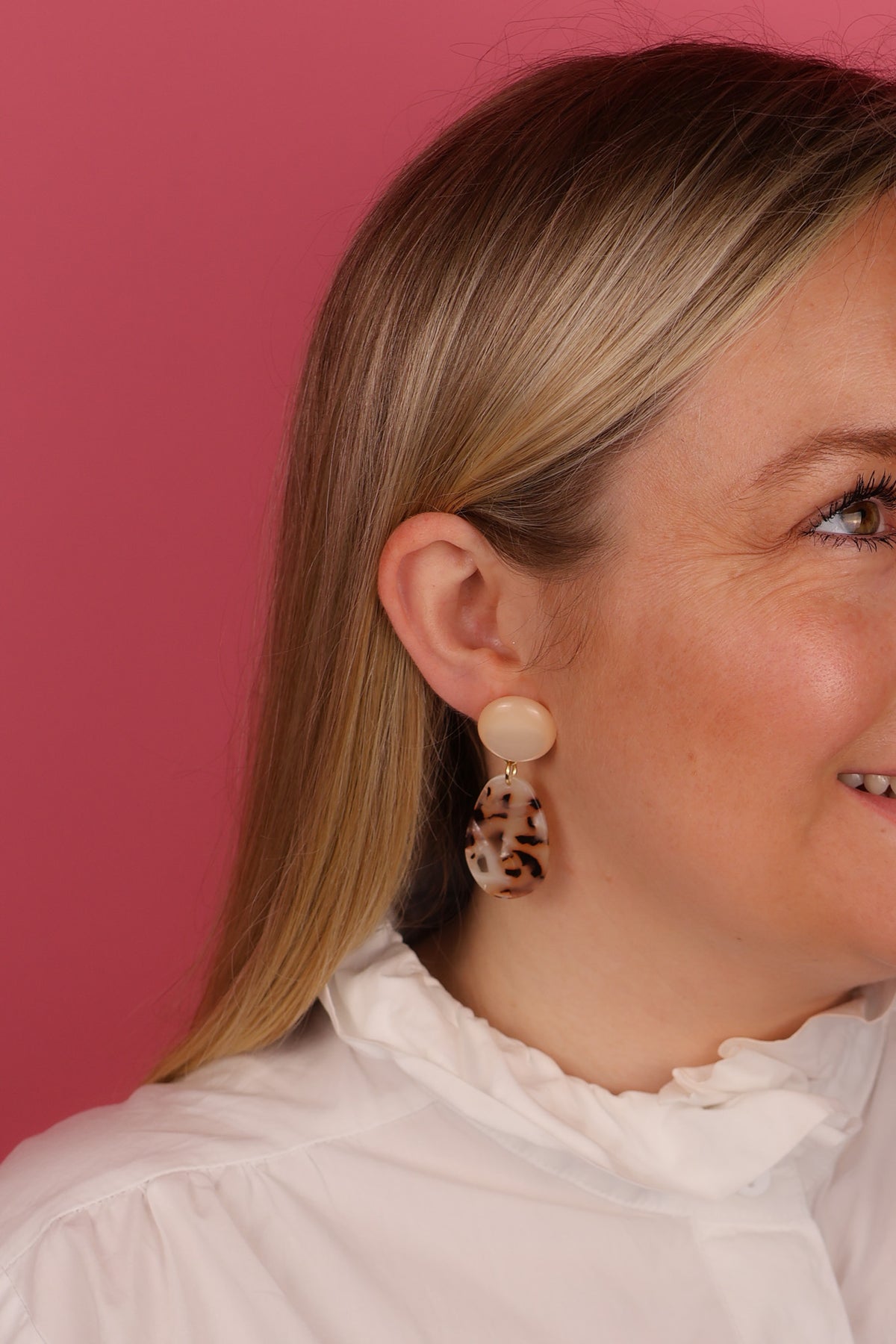 Boucles Alba - Beige et Écaille
