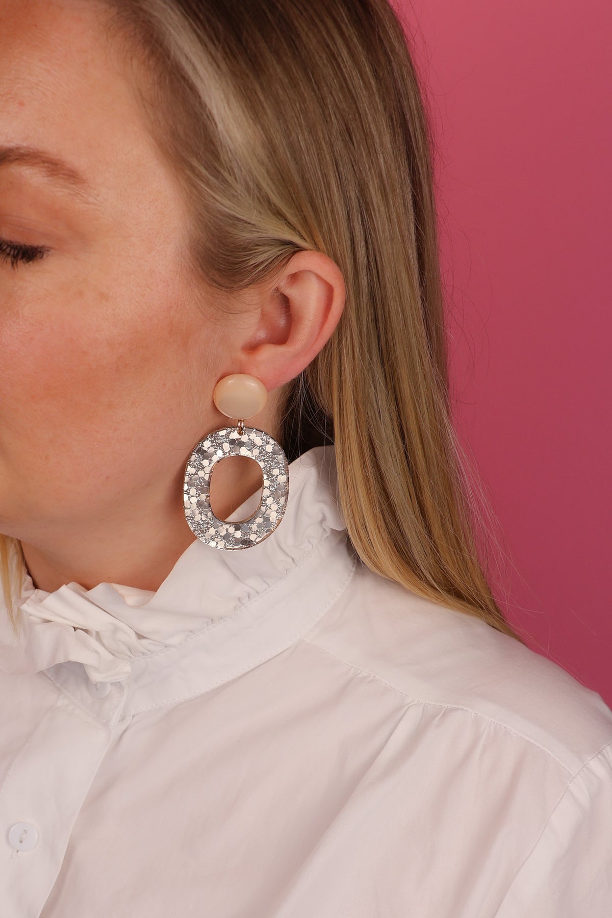 Boucles d’oreilles Céleste - Beige et Champagne