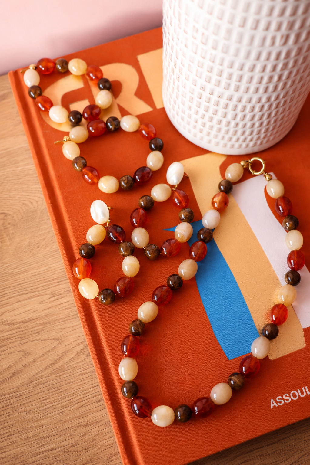 Bracelet Giovanna - Marron, Beige et Ambre