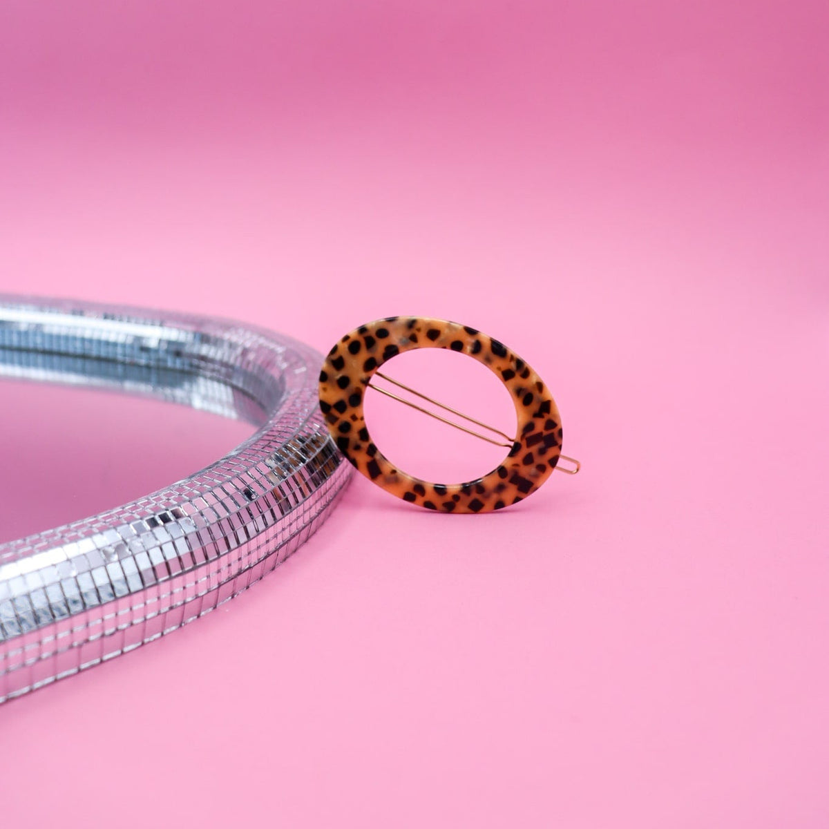 Barrette Ovale Léopard