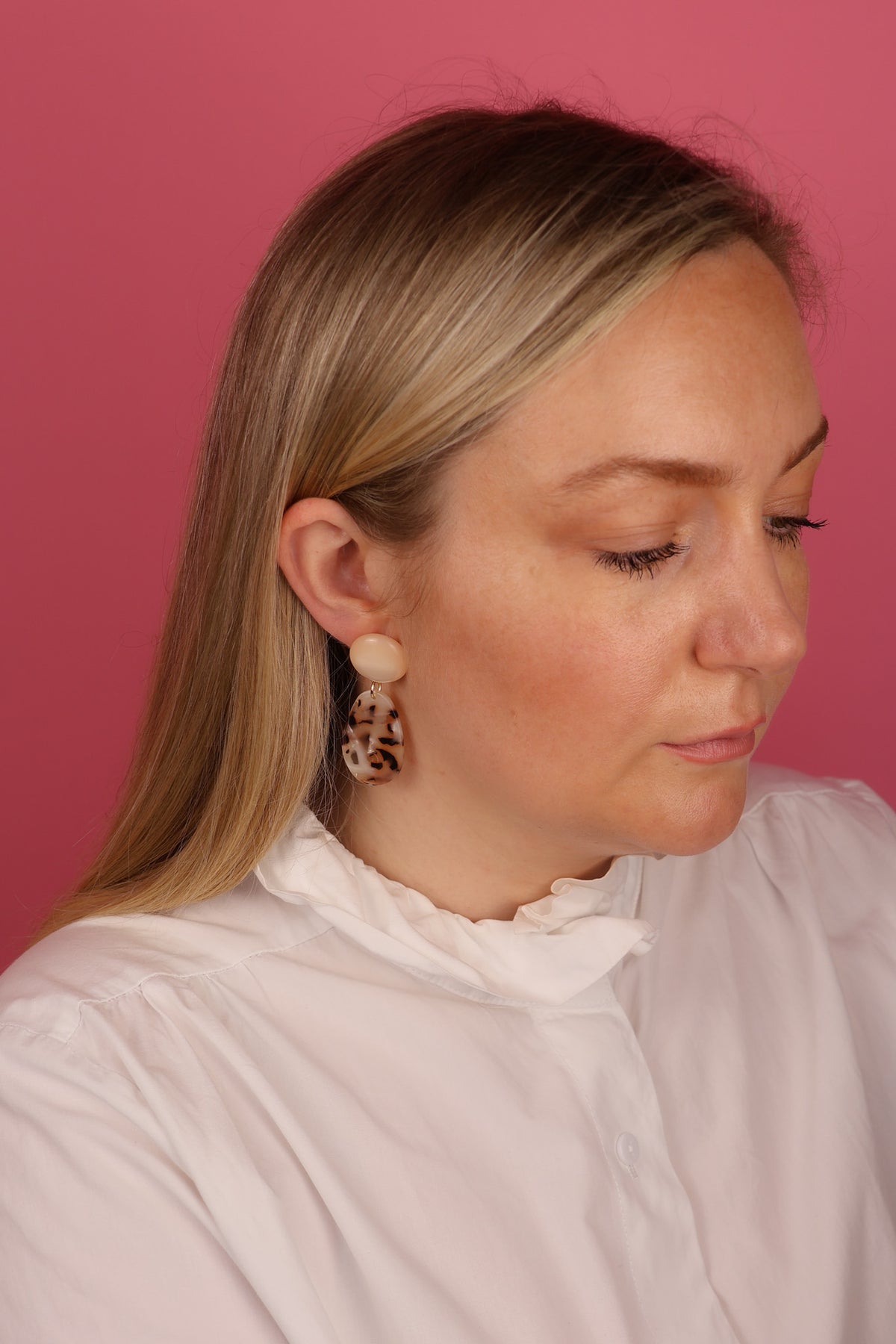 Boucles Alba - Beige et Écaille