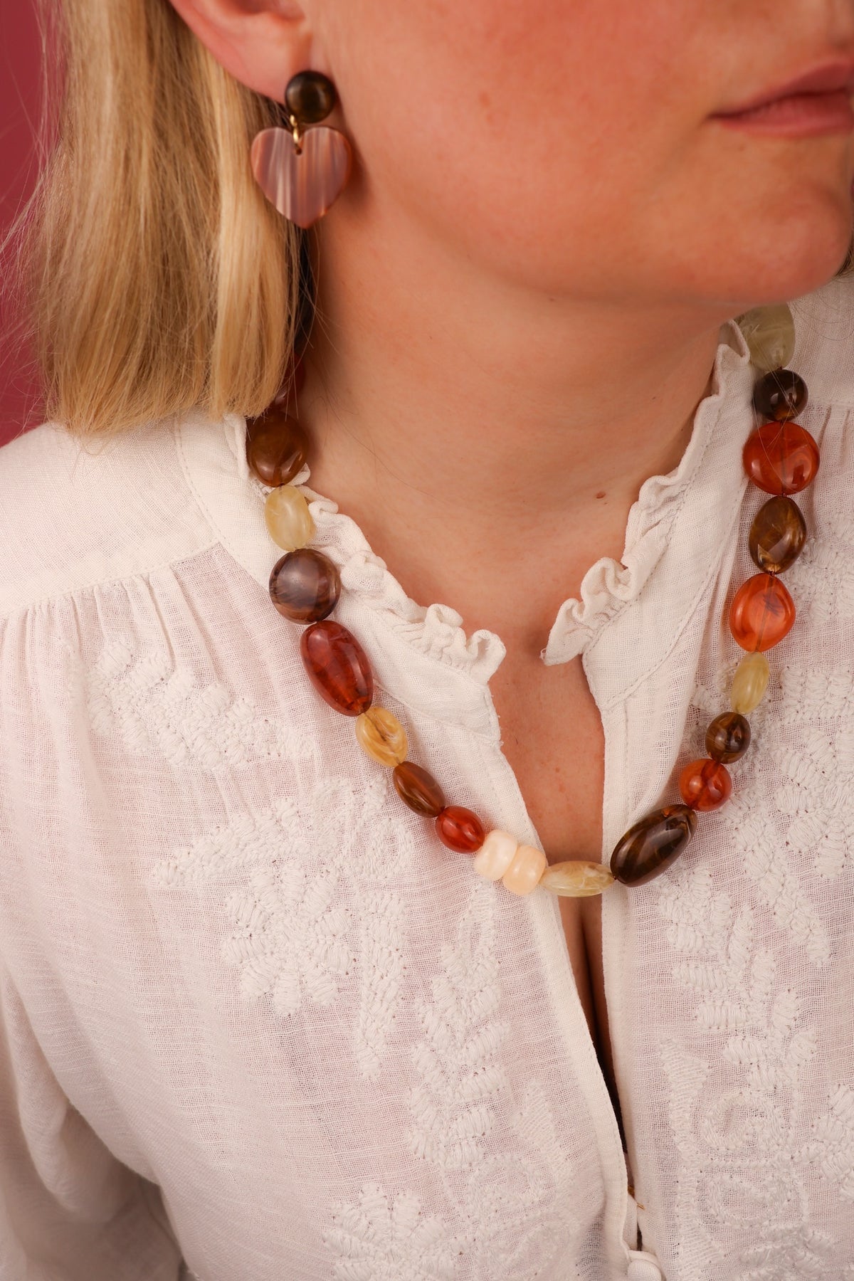 Collier Palma - Multicolore Marron